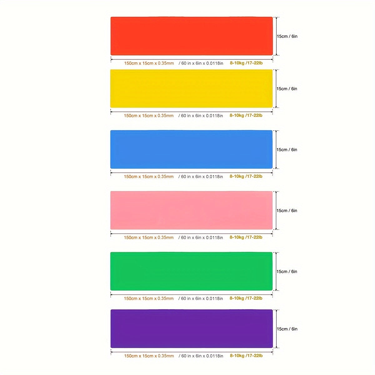 TPE Yoga Resistance Bands for Strength Training