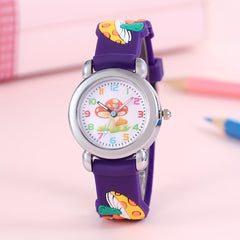 Cartoon Mushroom Quartz Watch for Kids