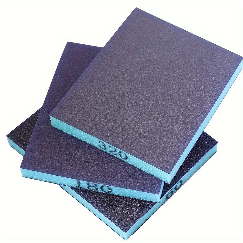 6pcs Sanding Sponge 60-320 Grits Wet Dry Sanding Blocks for Metal Wood Polishing