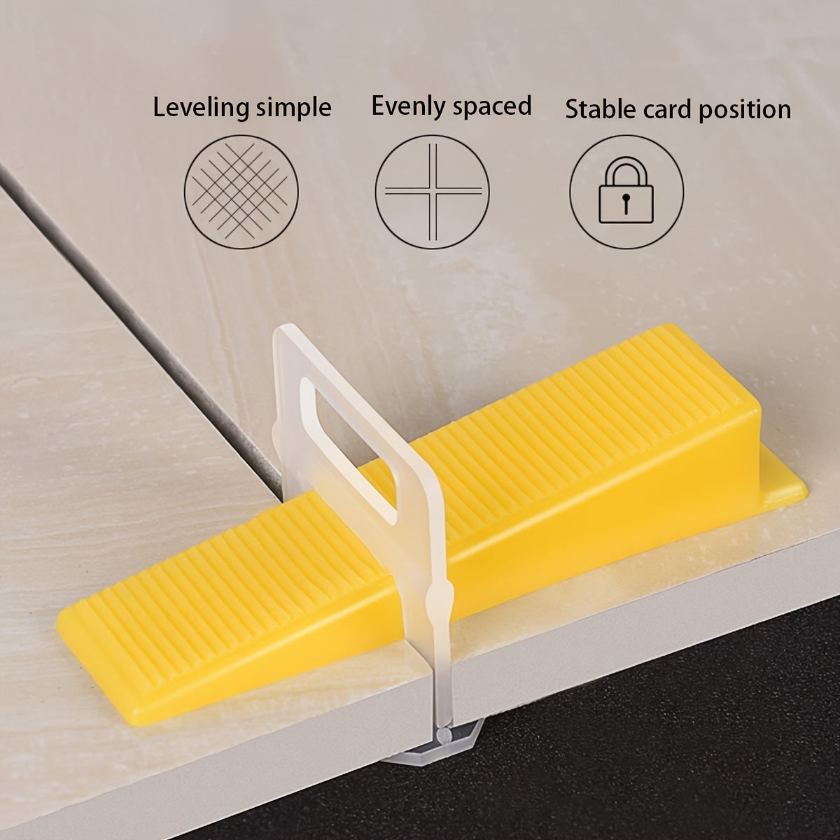 100pcs Tile Leveler Clamps Wedges Floor Tile Leveling System Clips
