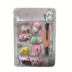 Children's DIY Hair Clip Set with Glue - 4 Piece Set