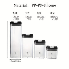 Square Food Storage Containers Airtight Jars Moisture-proof