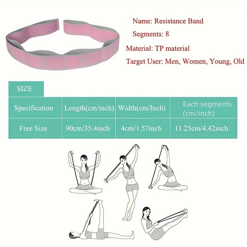 Digital Segmented Yoga Stretching Tension Band Latin Pilates Elastic