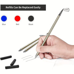 Golf Mini Desktop Pen Gift Set with Putter Game
