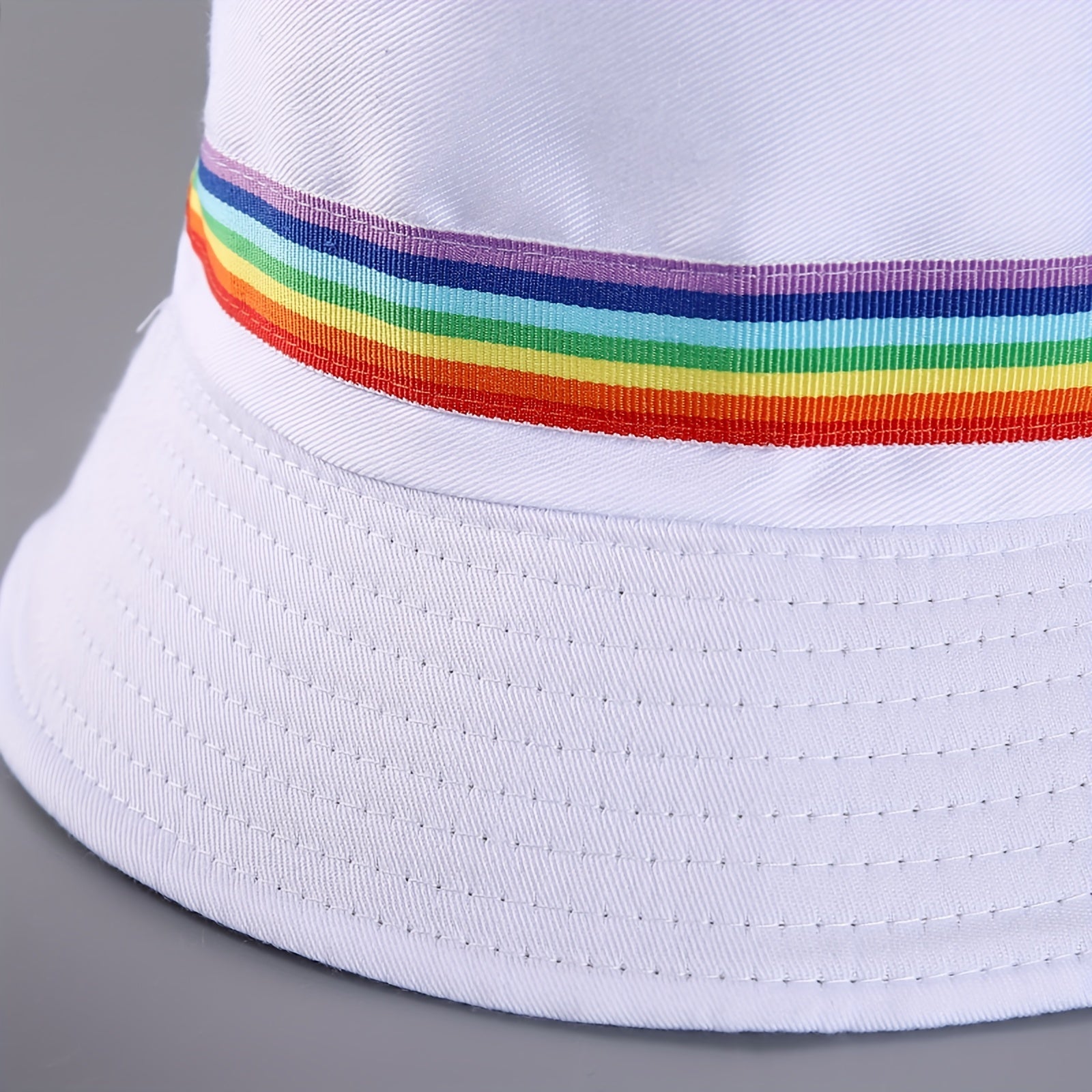 Men's Colored Strip Bucket Hat Small Brim Sunshade Basin Hat