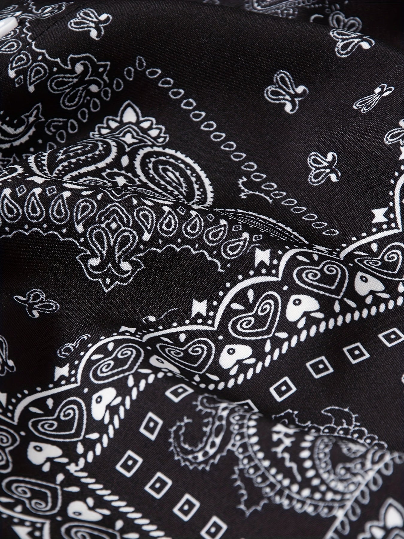 Men's Retro Flower Print Short Sleeve Shirt