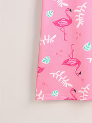 Toddler Girls Flamingo Graphic Casual T shirt Dress