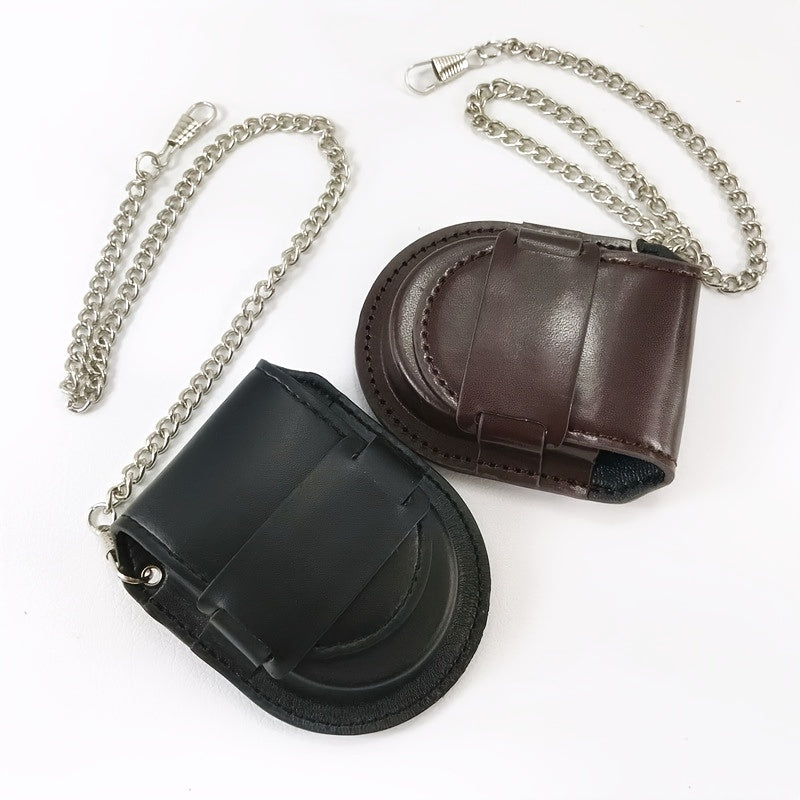 High Retro Leather Flip Pocket Watch Case Men's Watch Case