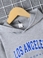 LOS ANGELES Boys Pullover Hooded Sweatshirt Spring Fall Kids Clothing