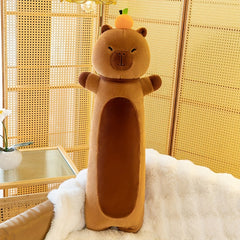 Capybara Plush Toy Soft Light Brown Stuffed Animal with Expressive Eyes