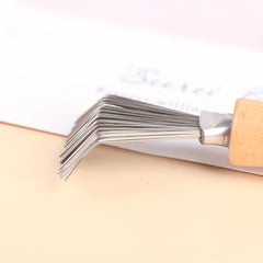 Wooden Hair Brush & Comb Cleaning Tool with Handle