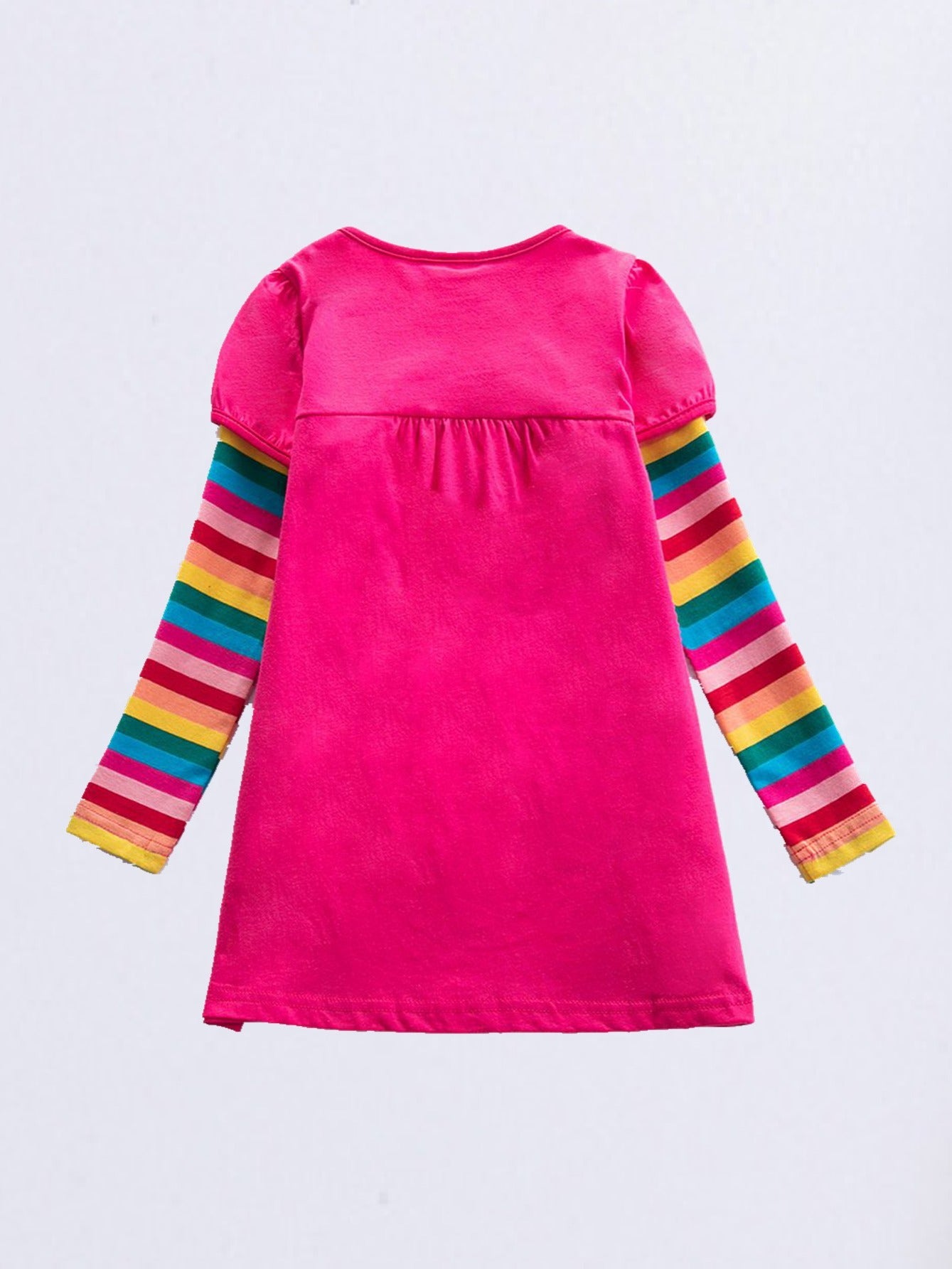 Girls Butterfly Embroidered Dress Long Sleeve
