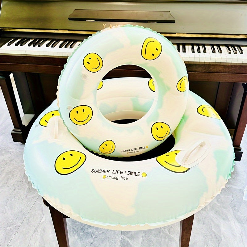Smiling Face Swimming Ring Float Pool Party Toy