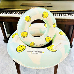 Smiling Face Swimming Ring Float Pool Party Toy