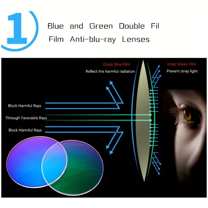 Men's Anti Light And Anti Computer Glasses Sports Non Screws Glasses