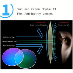 Men's Anti Light And Anti Computer Glasses Sports Non Screws Glasses