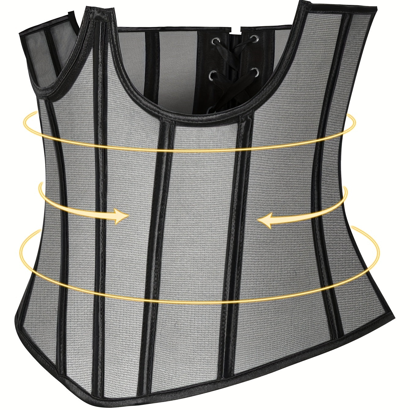 Strapless Corset Bustier Tummy Control Lace Up Body Shaper Women's Lingerie