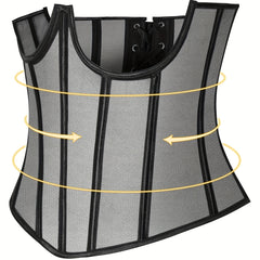 Strapless Corset Bustier Tummy Control Lace Up Body Shaper Women's Lingerie