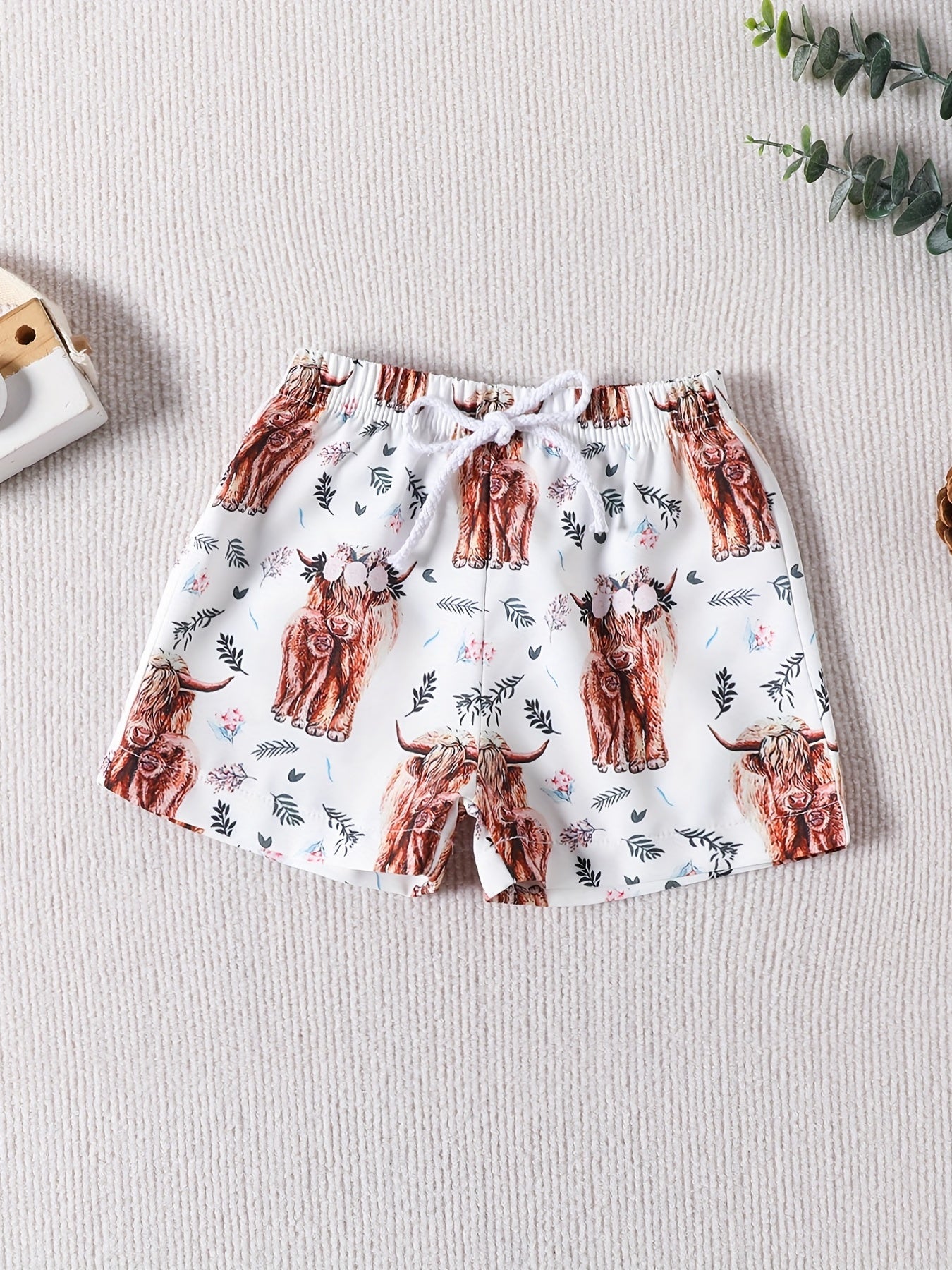 Boys Cotton Baseball Drawstring Shorts Comfy Short Pant For Kids