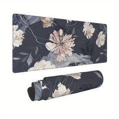 Large Flower Pattern Mouse Pad Non-Slip Rubber Base
