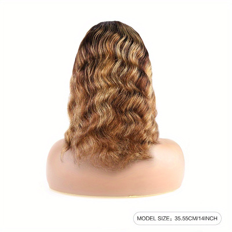 Honey Blonde Highlight Wig P4 27 Colored Human Hair 13x4 Closure Wig