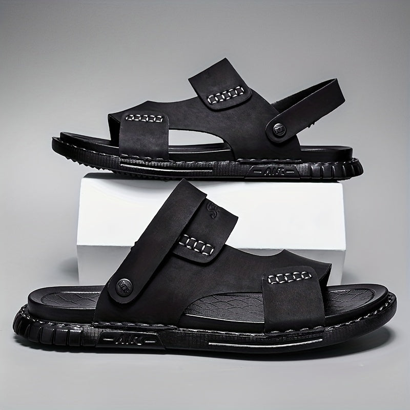 Men's Casual Sandals Slingback PU Slippers Summer Outdoor Walking Shoes