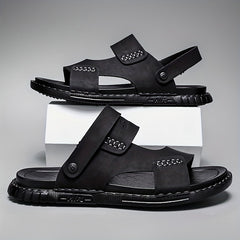 Men's Casual Sandals Slingback PU Slippers Summer Outdoor Walking Shoes
