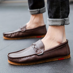 Men's Braided Stitch Slip On Loafers