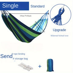Outdoor Single Canvas Hammock Indoor Balcony Hanging Chair