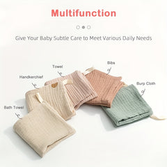 5pcs Soft Cotton Gauze Baby Towels for Newborns