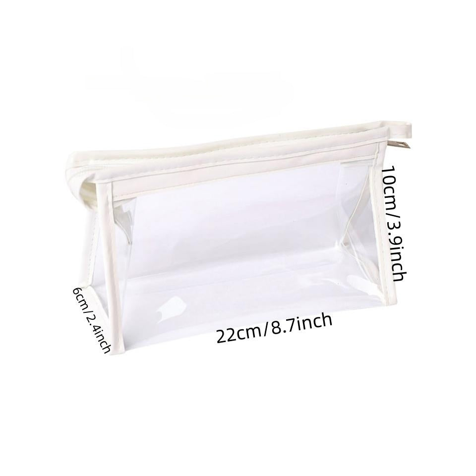 Clear PVC Waterproof Pencil Bag Stationery Organizer