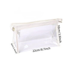 Clear PVC Waterproof Pencil Bag Stationery Organizer