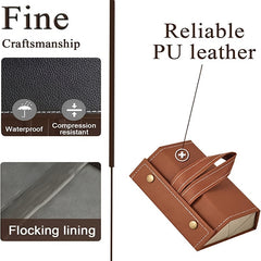 3pcs PU Leather Glass Storage Box Set