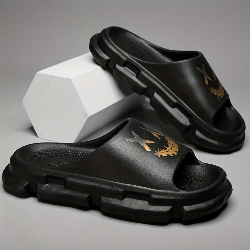 Men's Non Slip Platform Slides Soft Sole Cloud Slides Indoor Outdoor
