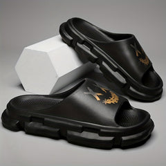 Men's Non Slip Platform Slides Soft Sole Cloud Slides Indoor Outdoor