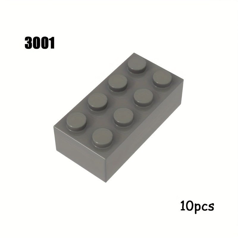10pcs 2x4 Base Brick Set 3001 for MOC Building Blocks