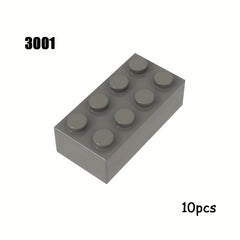 10pcs 2x4 Base Brick Set 3001 for MOC Building Blocks