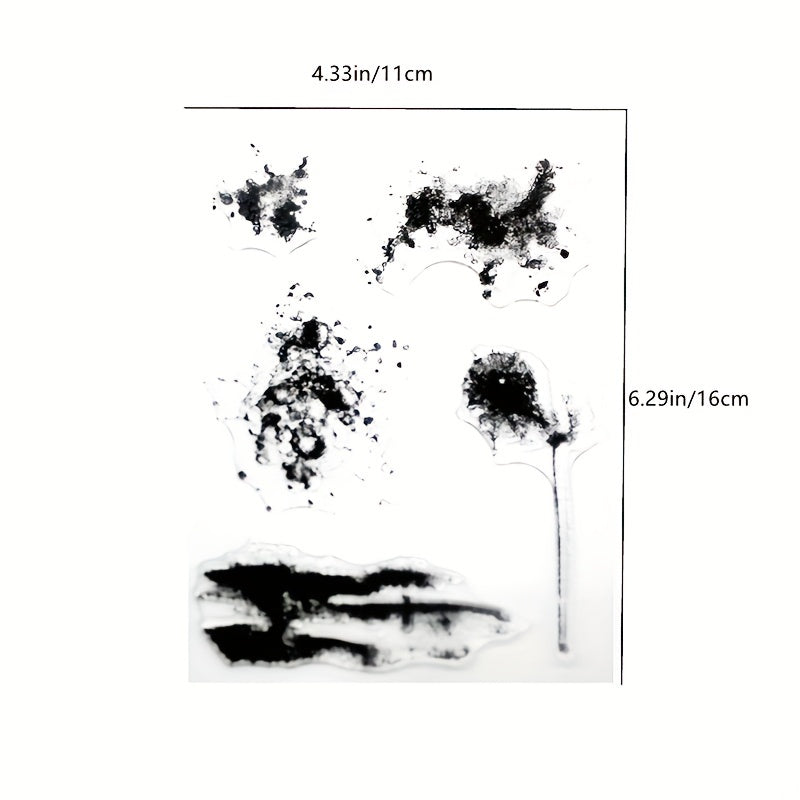 Leaf Graffiti DIY Silicone Transparent Stamp