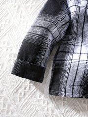 Baby Boy's Plaid Shirt Top Long Sleeve Coat