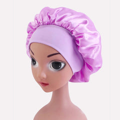 Girls Casual Bonnet Cap Night Cap Elastic Shower Cap