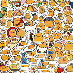 100pcs Lazy Eggs Cartoon Stickers for DIY Mobile Phone Case Pad Water Cup