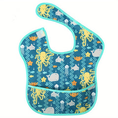 Baby Soft Bib Cartoon Printing Washable Bib Boys Girls Feeding Bib
