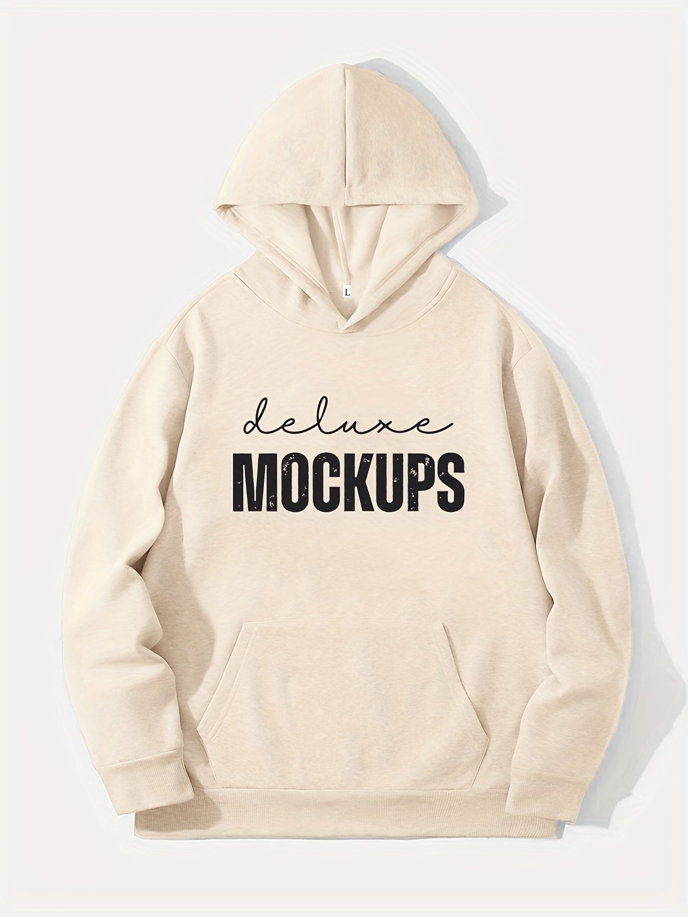 Letter Print Hoodie Men's Casual Graphic Pullover Hooded Sweatshirt