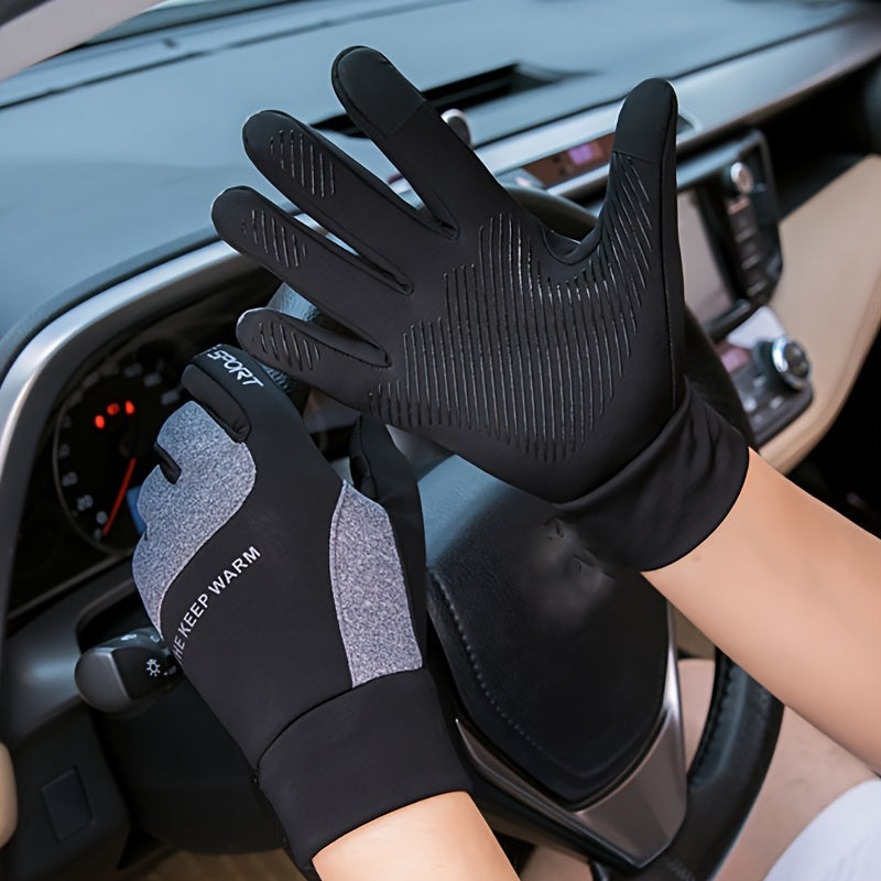 Men's Winter Warm Touch Screen Gloves Waterproof Sports Gloves