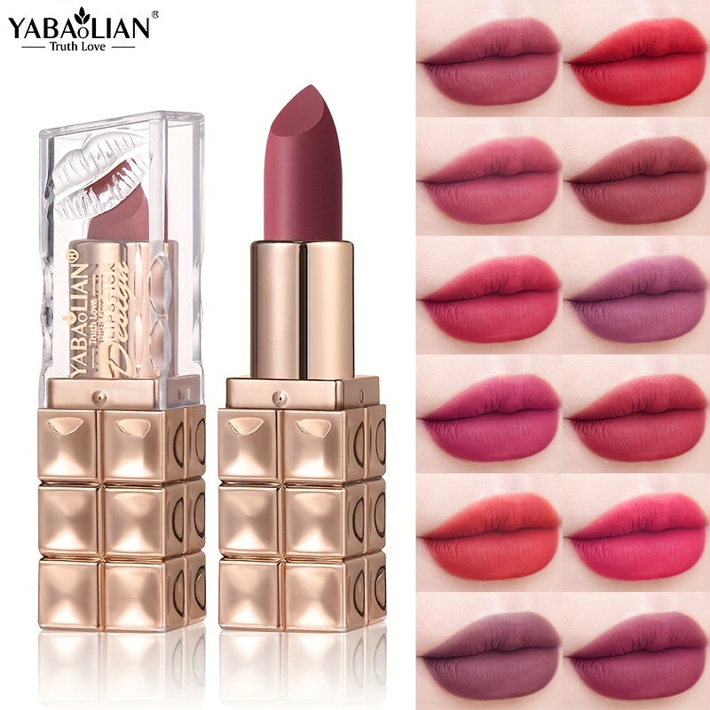 12 Colors Matte Lipstick for Women, Nude Red and Brown Hydrating Makeup