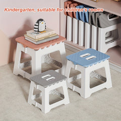 1pc Folding Stools Plastic Portable Outdoor Small Stools Household Benches