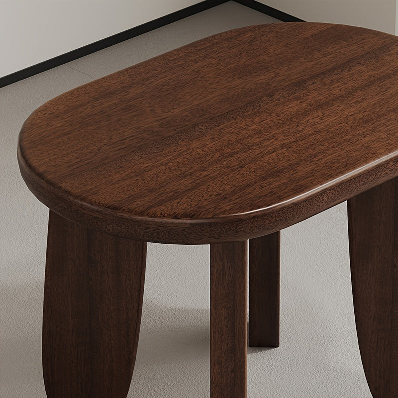Solid Wood Stool Walnut Shoe Changing Stool Creative Household Small Stool