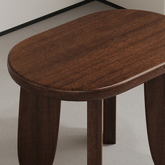 Solid Wood Stool Walnut Shoe Changing Stool Creative Household Small Stool