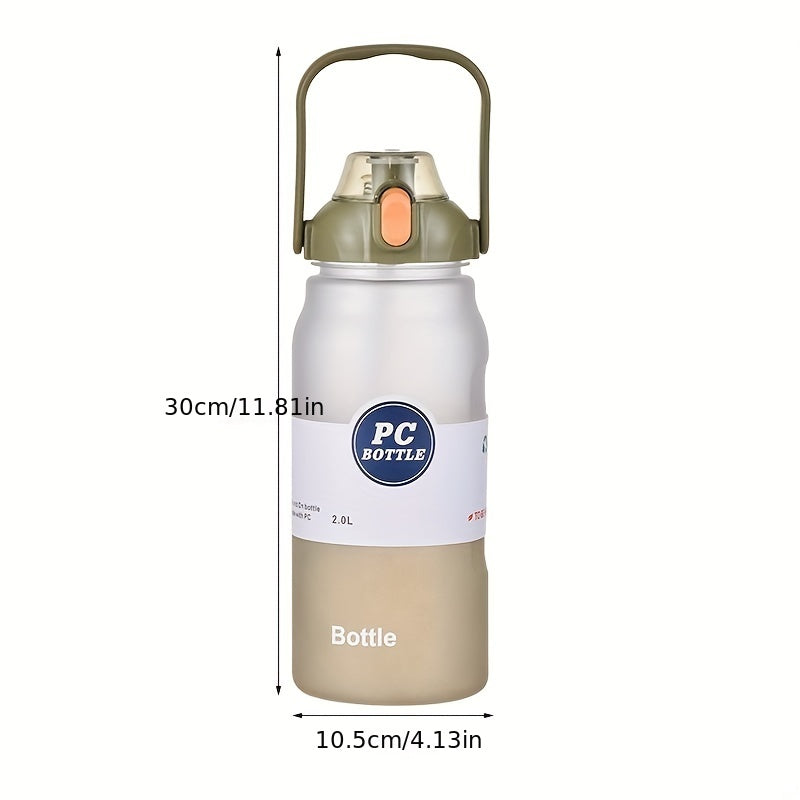 Gradient Leakproof Water Bottle with Straw 2L 68oz