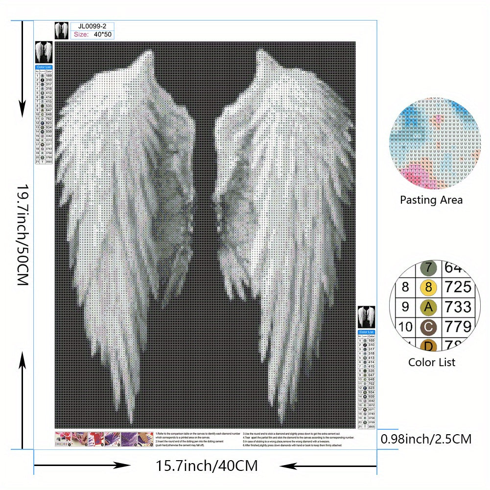 Angel Wings Cross Stitch Kit Diamond Embroidery Decor